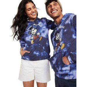 Disney Mickey Mouse Tie Dye Blue Unisex True Original Sweatshirt Hoodie NWT.
